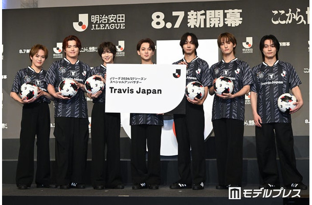 イベントに出席した（左から）松倉海斗、吉澤閑也、七五三掛龍也、宮近海斗、中村海人、川島如恵留、松田元太（C）モデルプレス