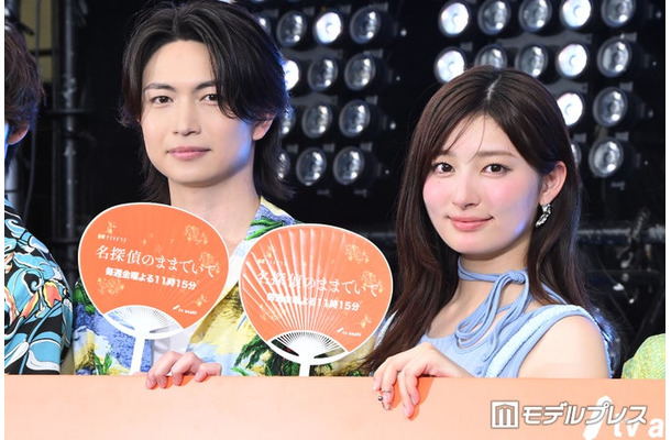 「名探偵のままでいて」ポッドキャスト公開収録に出席した綱啓永、吉川愛（C）モデルプレス