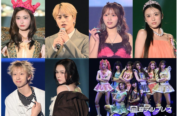 (上段左から)ゆうちゃみ、白濱亜嵐、希空、矢吹奈子(下段左から)MON7A、村重杏奈、Hearts2Hearts(C)モデルプレス