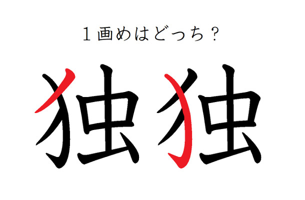 「独」の１画目はどこ？ 間違えている人が結構多い！