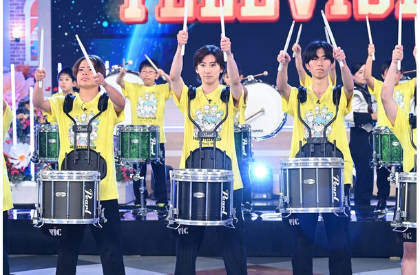 京本大我ら「ドラムライン＆アニメソングパフォーマンス」の様子（C）日本テレビ