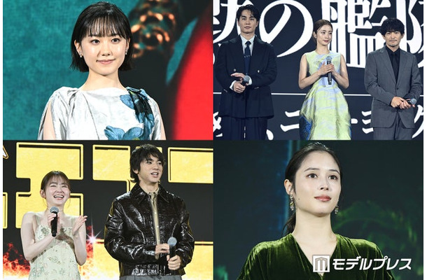 （左上から時計回りに）芦田愛菜、中村蒼、上戸彩、津田健次郎、広瀬アリス、山田裕貴、山田杏奈（C）モデルプレス