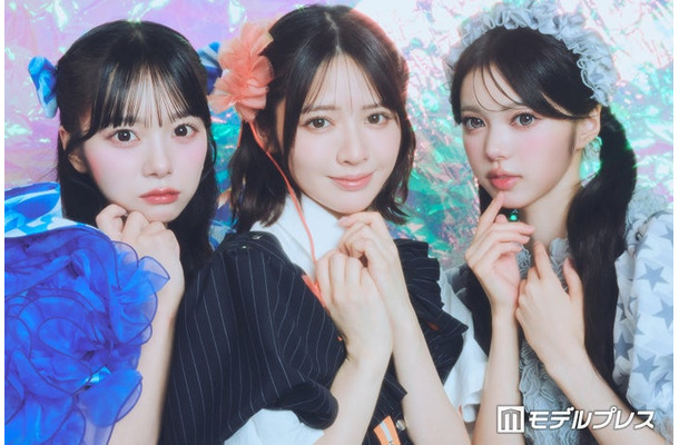 モデルプレスのインタビューに応じた(左から)増田彩乃、鎮西寿々歌、中山こはく(C)モデルプレス