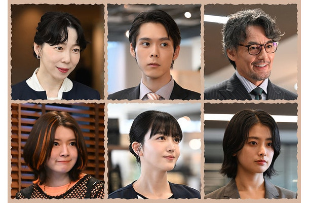 「南田南弁護士は天才肌」新キャスト／（上段左から）平岩紙、細田佳央太、山口馬木也（下段左から）柿原りんか、久保史緒里、竹内櫻（C）カンテレ・フジテレビ