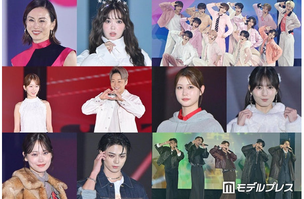 （上段左から）米倉涼子、藤田ニコル、KO1KEYZ、（中段左から）川口葵、武尊、生見愛瑠、小坂菜緒、（下段左から）山下美月、岩瀬洋志、ONE N' ONLY（C）モデルプレス
