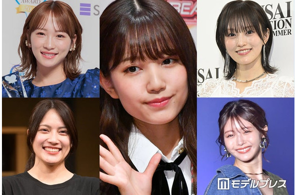 （上段左上より）川栄李奈、加藤玲奈、山本彩、市川美織、入山杏奈 （C）モデルプレス