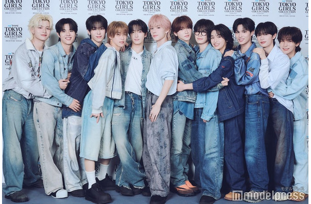 KO1KEYZ（左から）RYUJI、ISSA、SHINHAENG、TOWA、SIYOUNG、YOSHIKI、DAIKI、KOSUKE、KEITO、YURA、RYOGA、YUKI（C）モデルプレス