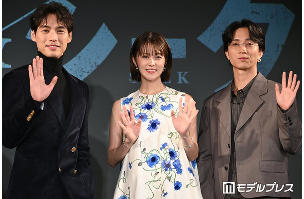 「ハイド＆シーク 0秒前の彼女」視聴者体験型試写会に出席した福士蒼汰、志田彩良、田中樹（C）モデルプレス