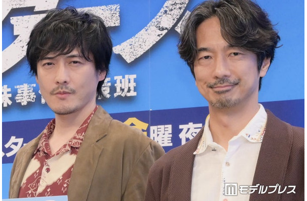 ドラマ9「ボーダーズ 警視庁特殊事件対策班」記者会見に出席した中村俊介、眞島秀和（C）モデルプレス