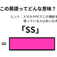 この英語ってどんな意味？「SS」