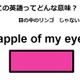 この英語ってどんな意味？「apple of my eye」