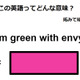 この英語ってどんな意味？「I’m green with envy. 」