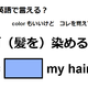 英語で「(髪を)染める」ってなんて言う？