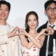 パク・ミニョン「コンフィデンスマンKR」豪華キャストと来日 ベアトップドレスで美デコルテ輝く