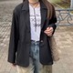 「ミドル丈ジャケット」の大人カジュアルな着こなし。×タイダイデニムの真逆アイテムが新鮮【40代の毎日コーデ】