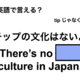 英語で「チップの文化はないよ」は何て言う？