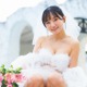 グラドル卒業発表の西永彩奈、ウエディングドレス風衣装で「週プレ」登場 スレンダーボディに釘付け