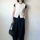 話題の【GU】バルーンパンツは履くだけで今っぽい。モノトーンでまとめて落ち着いた雰囲気に【40代の毎日コーデ】