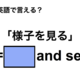 英語で「様子を見る」は何て言う？