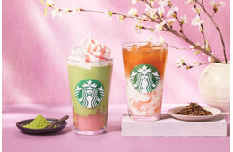 スタバ新作「抹茶と桜わらびもち フラペチーノ」和素材MIXの限定ビバレッジが春を届ける