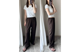 蒸し暑い日でも快適。【ユニクロ】サテンパンツでつくる涼感きれいめカジュアル【40代の毎日コーデ】