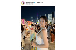 気象予報士・穂川果音、ニットオフショルワンピで美ボディラインくっきり「肩が綺麗」「シルエットが美しい」