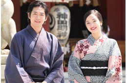 広瀬すず＆松下洸平、浴衣姿で登場 報道陣通じて食事の誘い【遠い山なみの光】
