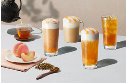 スタバ秋の新作“ほうじ茶×白桃”の果実感溢れるムースティー、全国21店舗限定で登場