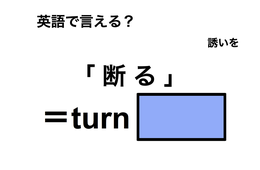 英語で「断る」は何て言う?