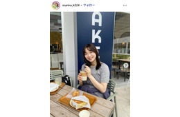 第1子妊娠中・元AKB48小林茉里奈アナ、ふっくらお腹公開「だーいぶ育ってぽんぽこりん」