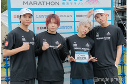 OWV「横浜マラソン」4人でタスキ繋ぎフルマラソン完走 アンカー・佐野文哉「何か後押しになれば」