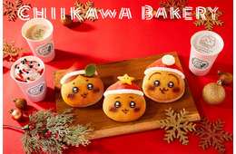 ちいかわベーカリー、クリスマス限定仕様の“サンタ帽”パン登場 特典やギフト向けアイテムも