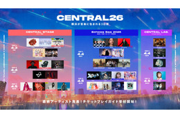 都市型フェス「CENTRAL 2026」最終出演アーティスト＆タイムテーブル解禁【一覧】