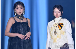 CANDY TUNE福山梨乃＆CUTIE STREET佐野愛花、圧巻の気品で魅了 白×黒の対照コーデ【IDOL RUNWAY COLLECTION 2026】