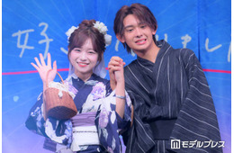 【今日好き夏まつり】五十嵐蓮＆日向袮音“れんねね”カップル、浴衣姿で手つなぎ密着 かき氷対決でハプニング発生