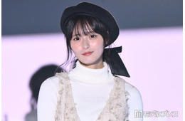 乃木坂46遠藤さくら、黒ベレー帽×大きなリボンがアクセント「お人形さんみたい」「似合いすぎ」と絶賛の声【TGC2026A/W】