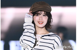 乃木坂46筒井あやめ、チラ見せレースが可愛い キャスケットでカジュアル秋冬コーデ 【TGC2026A/W】