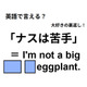 英語で「ナスは苦手」はなんて言う？