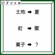 クイズです！「土地→夏、町→蜜」ここにある法則、わかりますか？【難易度LV３.・中辛】