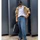 クールにきまる【ユニクロ】ユニセックス服。秋の白Ｔ×デニムも着るだけで洗練シルエットに【40代の毎日コーデ】