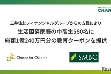 教育格差解消へ、CFCとSMBCが教育クーポン提供 画像