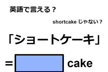 英語で「ショートケーキ」はなんて言う？ 画像