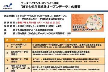 総務省「誰でも使える統計オープンデータ」リニューアル開講 画像