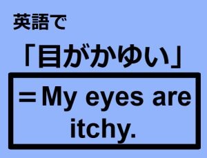 英語で「目がかゆい」はなんて言う？ 画像