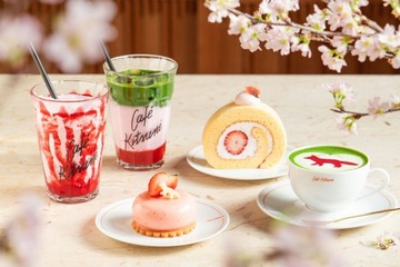 「カフェ キツネ」春の新メニューが3月13日登場 桜やいちご使用のドリンクやスイーツ 画像