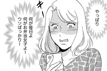 私の手作りお弁当も、撮影されて投稿された！【SNS顔面加工やり過ぎ女＃13】 画像
