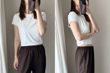 蒸し暑い日でも快適。【ユニクロ】サテンパンツでつくる涼感きれいめカジュアル【40代の毎日コーデ】 画像