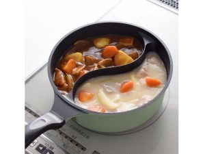 【同時に２品以上調理できる「仕切られ鍋」が有能すぎる！】「たった１つの鍋」でおかず３品、パスタ＆ソースなどを同時進行クッキング！「光熱費も手間も節約できる♪」「セール待ってた！」≪Amazon今トク情報≫ 画像