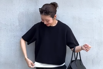 話題の【ユニクロ】トップスで叶う！体型を拾わない大人のゆるシルエットコーデ【40代の着やせ術】【40代の毎日コーデ】 画像