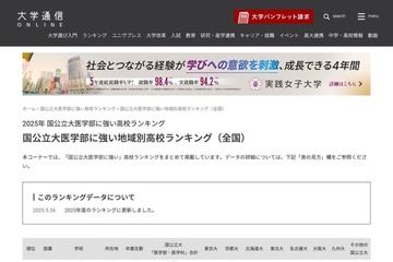 【大学受験2025】国公立大医学部に強い高校ランキング「全国版」3位に開成 画像